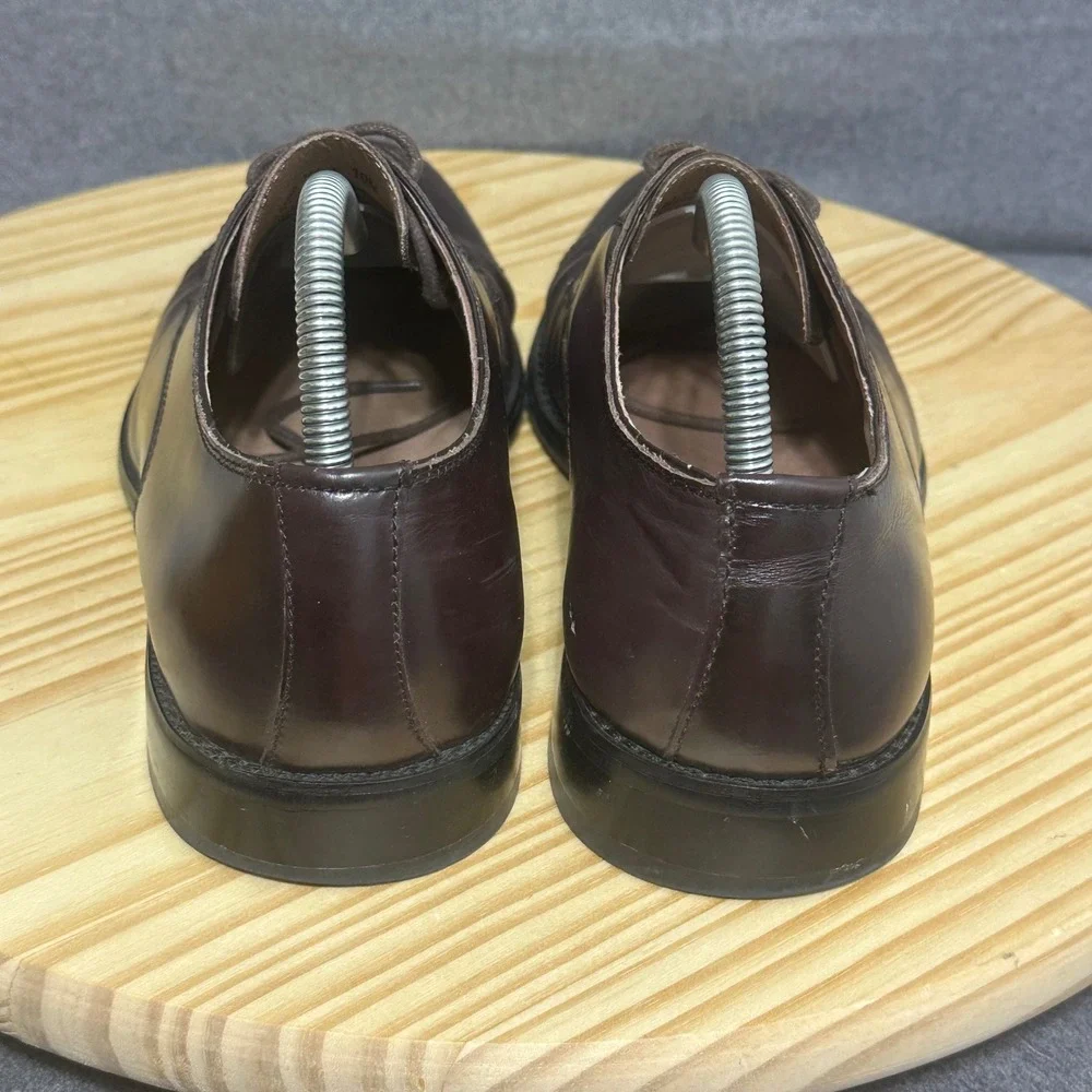 Joseph Abboud Mens‎ Leather Cap Toe Oxford Dress Shoes Brown Size 10M